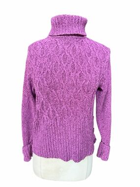 Apt. 9  Diamond Cable-Knit Ribbed Collar, Cuffs & Hem Pullover Turtleneck Sweate